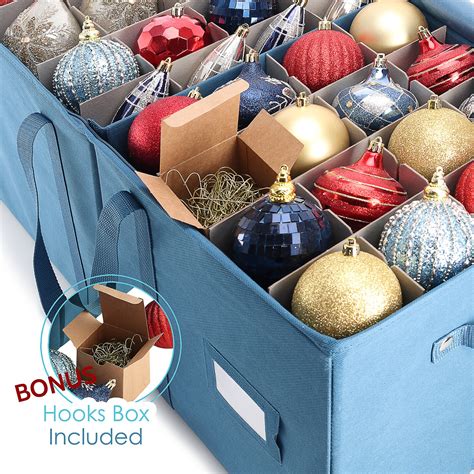 metal ornament boxes|ornament storage box with dividers.